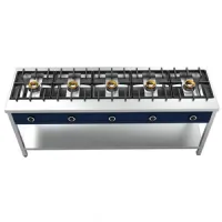 Réchaud cuiseur à crêpes 5 brûleurs gaz de 8 kw chacun - virtus - aoz0025 - Virtus group - AOZ0025