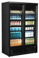 Photo 2 - Réfrigérateur vitré 2 portes vitrées positive noire - tefcold - atom maxi c2dbb - Tefcold - Atom Maxi C2DBB