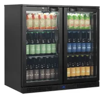Photo 2 - Arrière bar 2 portes vitrées positif noir 182 l +2 à +10 °c - tefcold - ba26h - Tefcold - BA26H