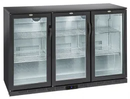 Arrière-bar réfrigéré 3 portes vitrées à charnières 320 L +1/+10°C - Coolhead - BBC 330H Arrière-bar réfrigéré 3 portes vitrées à charnières 320 L +1/+10°C - Coolhead - BBC 330H