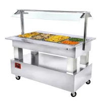 Buffet chauffant bain-marie 4 x gn 1/1 150 blanc 1440x660x1370 mm - diamond - bbm/4n-a1 - Diamond - BBM/4N-A1 Buffet chauffant bain-marie 4 x gn 1/1 150 blanc 1440x660x1370 mm - diamond - bbm/4n-a1 - Diamond - BBM/4N-A1