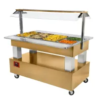 Buffet chauffant 4 bacs gn 1/1 bois chêne clair 1440x660x1370 mm - diamond - bbm/4n-d1 - Diamond - BBM/4N-D1 Buffet chauffant 4 bacs gn 1/1 bois chêne clair 1440x660x1370 mm - diamond - bbm/4n-d1 - Diamond - BBM/4N-D1