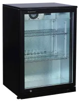Arrière de bar réfrigéré skin plate noir 1 porte battante vitrée, 0/+8°C - l2g - BBS130 - L2G - BBS130