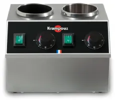 Chauffe-chocolat professionnel électrique double 2 emplacements 2 x 170 w inox - krampouz - becic2ao - Krampouz - BECIC2AO