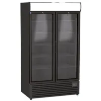Armoire réfrigérée verticale 1140 l avec 2 portes vitrées, positive, noire - virtus - bfd0024 - Virtus group - BFD0024