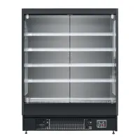 Vitrine réfrigérée murale ouverte positive 2 portes vitrées noire mat 1320 mm - Afi-Collin-Lucy - BLC1366 Vitrine réfrigérée murale ouverte positive 2 portes vitrées noire mat 1320 mm - Afi-Collin-Lucy - BLC1366