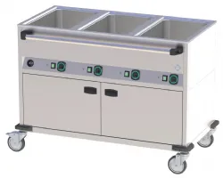 Bains Marie monophasé 3 cuves - RM Gastro - BMPD 3120 CSH
