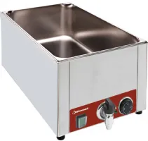 Bain-marie professionnel GN 1/1 150 mm avec robinet - Diamond Promo - BMZR/XS