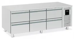 Soubassement réfrigéré positif 150 l avec 6 demi- - nosem - bru216-3 - Nosem - BRU216-3