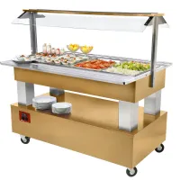 Buffet réfrigéré professionnel en bois chêne clair, 4 x gn 1/1, positif, 1440x660x1370 mm - diamond - bsb/4n-d1-r2 - Diamond - BSB/4N-D1-R2 Buffet réfrigéré professionnel en bois chêne clair, 4 x gn 1/1, positif, 1440x660x1370 mm - diamond - bsb/4n-d1-r2 - Diamond - BSB/4N-D1-R2