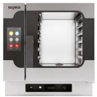 Four mixte professionnel électrique à vapeur directe nettoyage automatique, 6x gn 1/1 - écran tactile - triphasé - virtus - bt0611etrcs - Virtus group - BT0611ETRCS