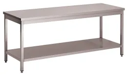 Table inox démontable centrale avec étagère 1200x600 mm - l2g - BUD-DCTCE126 Table inox démontable centrale avec étagère 1200x600 mm - l2g - BUD-DCTCE126