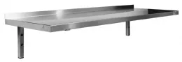 Étagère murale inox pleine consoles fixes 1400x400 mm - l2g - BUD-ETPL144