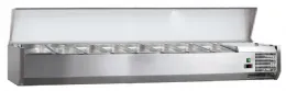 Vitrine à ingrédients réfrigérée inox avec couvercle inox, 8 gn 1/3-150, +2/+8°c, l 1800 mm - l2g - c-vrx1800/380 - L2g - C-VRX1800/380 Vitrine à ingrédients réfrigérée inox avec couvercle inox, 8 gn 1/3-150, +2/+8°c, l 1800 mm - l2g - c-vrx1800/380 - L2g - C-VRX1800/380