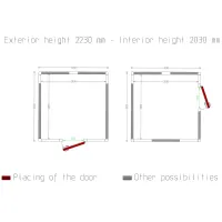 Photo 2 - Chambre froide professionnelle isolation 100 mm 3030x3030x2430 mm - diamond - c1810/xbf - Diamond - C1810/XBF