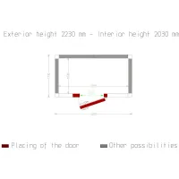 Photo 5 - Chambre froide professionnelle isolation 100 mm 2230x1230x2230 mm - diamond - c43b/10bf - Diamond - C43B/10BF