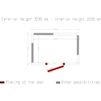 Photo 5 - Chambre froide professionnelle isolation 100 mm 2430x1630x2230 mm - diamond - c67b/10bf - Diamond - C67B/10BF
