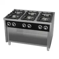 Cuisinière gaz 6 brûleurs 45,9 kW sur placard - Hr Fainca - C6F750E Cuisinière gaz 6 brûleurs 45,9 kW sur placard - Hr Fainca - C6F750E