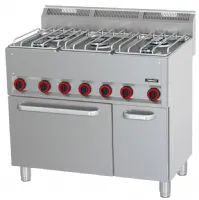 Fourneau profondeur 600 gaz 5 feux four électrique ventilé GN 1/1 P 99 triphasé - Casselin - C6FOG5FFEVP99 Fourneau profondeur 600 gaz 5 feux four électrique ventilé GN 1/1 P 99 triphasé - Casselin - C6FOG5FFEVP99