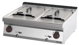 Friteuse cuisine pro profondeur 700 électrique à poser 2 x 13 litres 80 - casselin - c7fe13280 - Casselin - C7FE13280