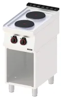 Fourneau profondeur 700 électrique 2 feux avec soubassement 40 Triphasé - Casselin - C7FOE2F40S