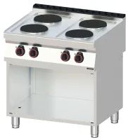 Fourneau profondeur 700 électrique 4 feux avec soubassement 80 Triphasé - Casselin - C7FOE4F80S Fourneau profondeur 700 électrique 4 feux avec soubassement 80 Triphasé - Casselin - C7FOE4F80S