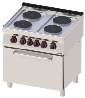 Fourneau profondeur 700 électrique 4 feux four électrique statique GN 2/1 80 Triphasé - Casselin - C7FOE4FFS80 Fourneau profondeur 700 électrique 4 feux four électrique statique GN 2/1 80 Triphasé - Casselin - C7FOE4FFS80