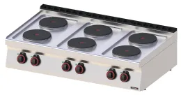 Fourneau profondeur 700 électrique à poser 6 feux 120 - Casselin - C7FOE6F120