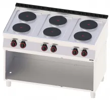 Fourneau profondeur 700 électrique 6 feux avec soubassement 120 triphasé - Casselin - C7FOE6F120S Fourneau profondeur 700 électrique 6 feux avec soubassement 120 triphasé - Casselin - C7FOE6F120S