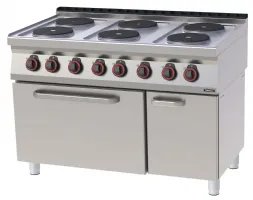 Fourneau profondeur 700 électrique 6 feux four électrique statique GN 2/1 120 Triphasé - Casselin - C7FOE6FFS120 Fourneau profondeur 700 électrique 6 feux four électrique statique GN 2/1 120 Triphasé - Casselin - C7FOE6FFS120