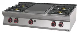 Fourneau profondeur 700 gaz à poser 4 feux + 1 plaque coup de feu 120 - casselin - c7fog4f1p120 - Casselin - C7FOG4F1P120 Fourneau profondeur 700 gaz à poser 4 feux + 1 plaque coup de feu 120 - casselin - c7fog4f1p120 - Casselin - C7FOG4F1P120