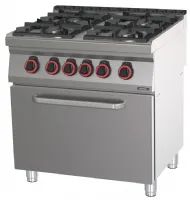 Fourneau profondeur 700 gaz 4 feux avec four électrique statique GN 2/1 80 Triphasé - Casselin - C7FOG4FFS80 Fourneau profondeur 700 gaz 4 feux avec four électrique statique GN 2/1 80 Triphasé - Casselin - C7FOG4FFS80