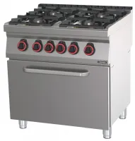 Fourneau profondeur 700 gaz 4 feux four électrique statique GN 2/1 HP 80 Triphasé - Casselin - C7FOG4FFSHP80 Fourneau profondeur 700 gaz 4 feux four électrique statique GN 2/1 HP 80 Triphasé - Casselin - C7FOG4FFSHP80