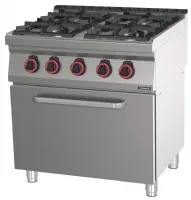 Fourneau profondeur 700 gaz 4 feux avec four électrique ventilé GN 1/1 80 Monophasé - Casselin - C7FOG4FFV80 Fourneau profondeur 700 gaz 4 feux avec four électrique ventilé GN 1/1 80 Monophasé - Casselin - C7FOG4FFV80