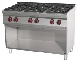Fourneau profondeur 700 gaz 6 feux avec soubassement 120 - Casselin - C7FOG6F120S