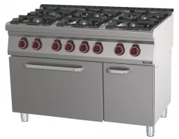 Fourneau profondeur 700 gaz 6 feux four électrique statique GN 2/1 HP 120 triphasé - Casselin - C7FOG6FFSHP120 Fourneau profondeur 700 gaz 6 feux four électrique statique GN 2/1 HP 120 triphasé - Casselin - C7FOG6FFSHP120