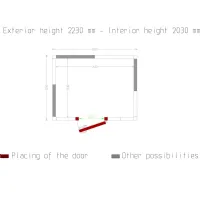 Photo 5 - Chambre froide professionnelle isolation 100 mm 2630x2030x2230 mm - diamond - c89a/10bf - Diamond - C89A/10BF
