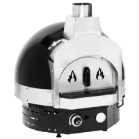 Petits four à pizza pro gaz pour 2 pizzas ø 300 mm, noir - virtus - caa0012 - Virtus group - CAA0012