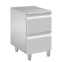 Photo 1 - Meuble à pâtons en inox aisi 441 avec dosseret 2 tiroirs neutres - diamond - catp/p9 - Diamond - CATP/P9
