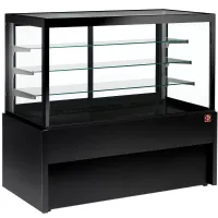 Comptoir vitrine panoramique ventilé noir positif 4 niveaux 3 étagères verre trempé 1000x780x1380 mm - diamond promo - cb10v-b9/p2 - Diamond promo - CB10V-B9/P2 Comptoir vitrine panoramique ventilé noir positif 4 niveaux 3 étagères verre trempé 1000x780x1380 mm - diamond promo - cb10v-b9/p2 - Diamond promo - CB10V-B9/P2