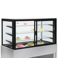 Photo 2 - Comptoir vitrine panoramique ventilé gris 4 niveaux 1000x780x1380 mm - diamond - cb10v-g5/p2 - Diamond - CB10V-G5/P2