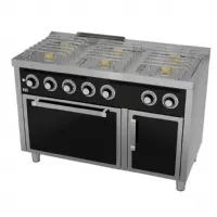 Fourneau gaz 6 brûleurs 34,5 kW profondeur 600 mm - Hr Fainca - CB6F600H Fourneau gaz 6 brûleurs 34,5 kW profondeur 600 mm - Hr Fainca - CB6F600H