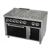 Cuisinière gaz 6 brûleurs 39 kW avec four électrique - Hr Fainca - CB6F750HE Cuisinière gaz 6 brûleurs 39 kW avec four électrique - Hr Fainca - CB6F750HE