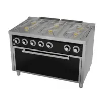 Fourneau profondeur 700 gaz 6 brûleurs 50 kw à poser - hr fainca - cb6f750hm - Hr fainca - CB6F750HM