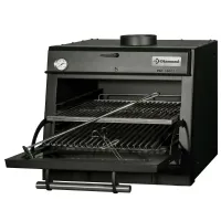 Four barbecue professionnel à charbon GN 1/1 60 kg/h avec porte relevable - Diamond Promo - CBQ-060/BK
