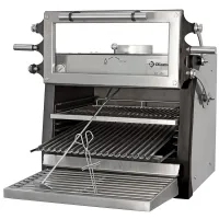 Four barbecue professionnel à charbon GN 1/1 avec porte relevable - Diamond Promo - CBQ-060/RX