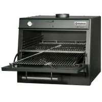 Four professionnel à charbon capacité GN 1/1 + GN 2/4 porte relevable - Diamond Promo - CBQ-075/BK