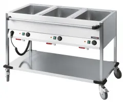Chariot Bain marie à eau 3 x GN 1/1 Monophasé - Casselin - CCBM3H Chariot Bain marie à eau 3 x GN 1/1 Monophasé - Casselin - CCBM3H