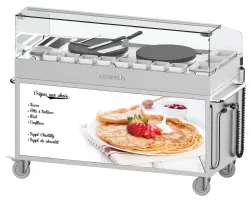 Crêpière Chariot à double 40cm encastrées Électrique - Casselin - CCHCCD40E