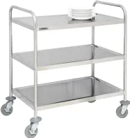 Chariot de Débarrassage en inox 3 plateaux 850x525x945 mm - Casselin - CCI3